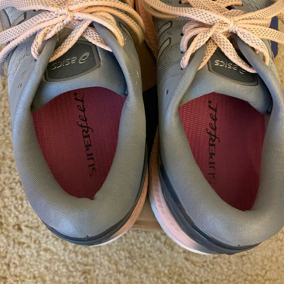 ASICS Gel Kayano 27 Sz 8.5 Womens Sheet Rock/Pure Silver Gently Used - Picture 6 of 7